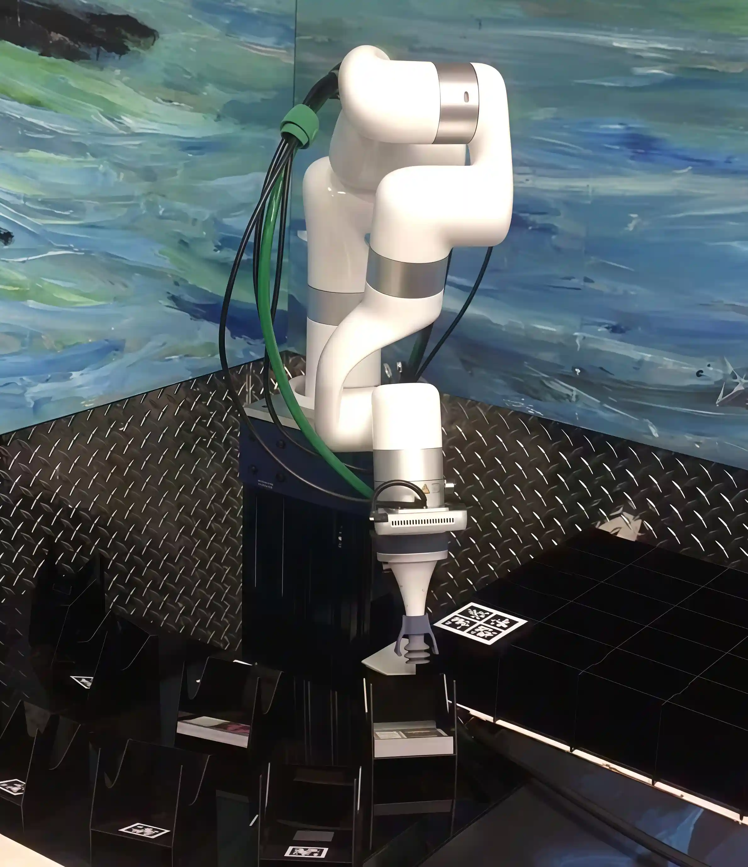 UFACTORY xArm cobot uses a suction gripper and vision markers to dispense cards