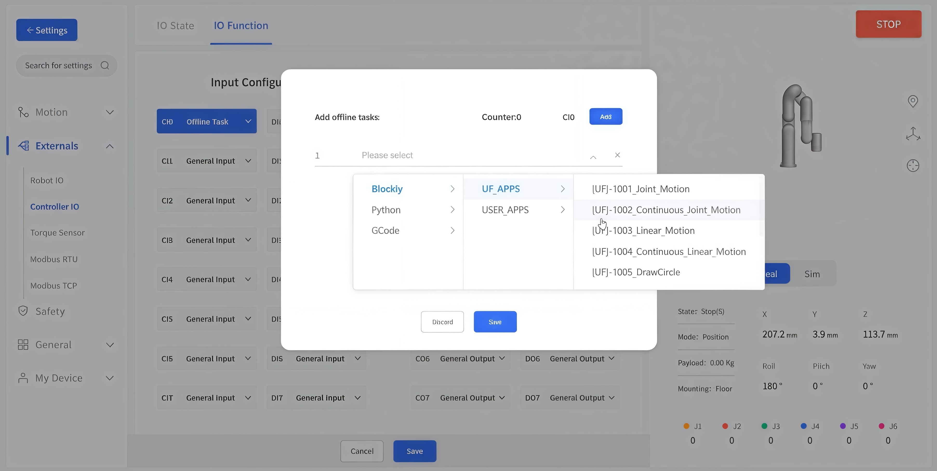 Trigger Offline Tasks with Digital I/O