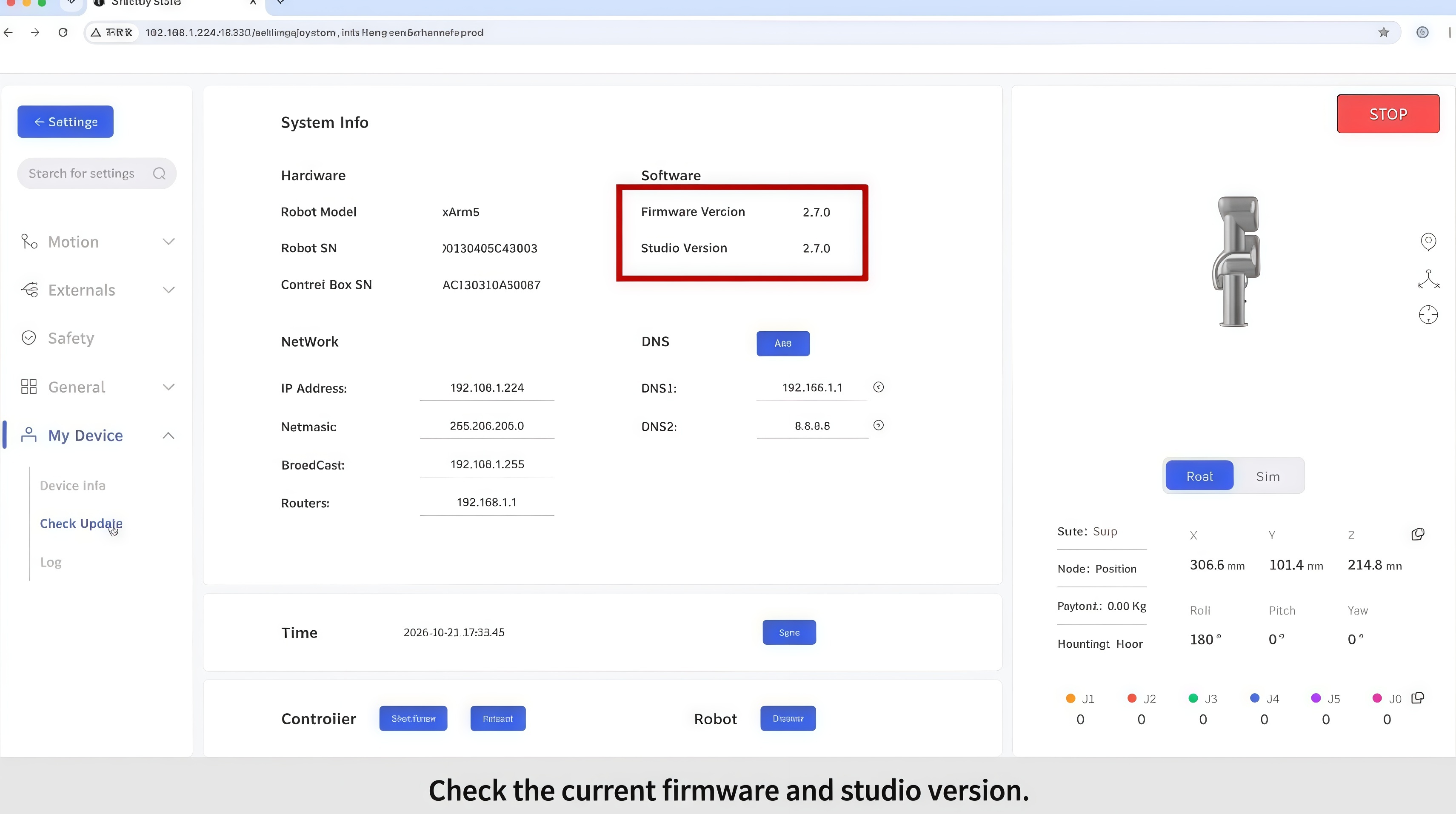  Update Controller Firmware and UFACTORY Studio