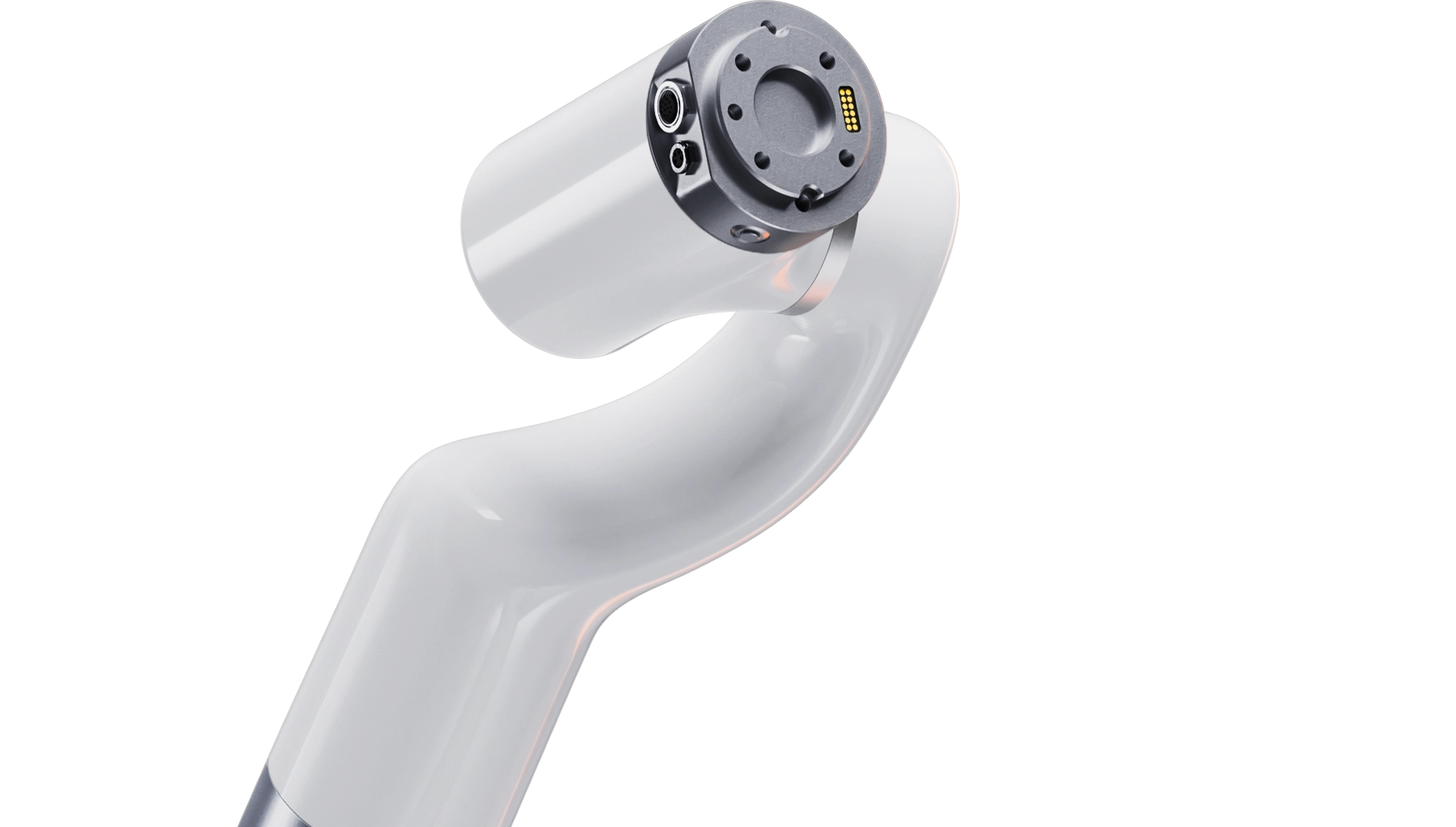 UFACTORY cobot end flange with ISO 9409 standard mounting interface and wrist I/O connectors for end-effector integration.